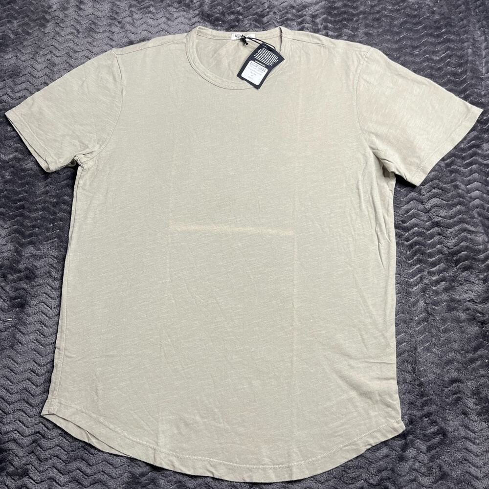 Buck Mason Mens Concrete Slub Curved Hem Tee size Medium NWT